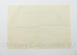 WO2 Duitse oorkonde Polizei Hauptwachtmeister Ehrenkreuz fur Frontkampfer 1914 - 1918 van 1934 - 21 x 15 cm - origineel
