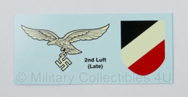 Luftwaffe universeel en Fallschirmjäger decal paar - 2e model - adelaar en schild