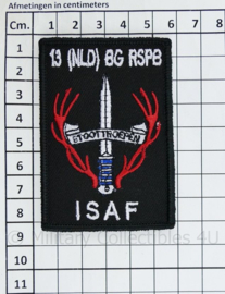 KL Nederlandse leger ISAF 13 (NLD) BG RSPB embleem - met klittenband - 8 x 5,5 cm