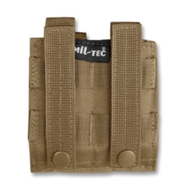 Dubbele Koppeltas voor Pistool magazijn - Molle draagsysteem -  11 x 2 x 12  cm - Coyote