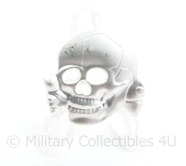 Pet Doodskop Totenkopf metaal Panzer & SS - helder zilver