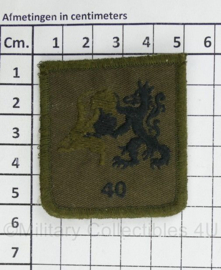 Defensie 40 Natresbataljon borstembleem - met klittenband - 5 x 5 cm - origineel