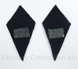 Belgische Politie 312 kraagspiegels PAAR - 12 x 6 cm - origineel