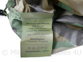 Korps Mariniers Tarp Forest Woodland camo  - afm 250 x 220 cm - gebruikt  - origineel