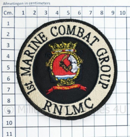 Korps Mariniers RNLMC 1st Marine Combat Group embleem - met klittenband - diameter 9 cm