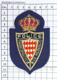 Embleem Politie Monaco Police Principaute de Monaco - met klittenband  - 11 x 7,5 cm - origineel