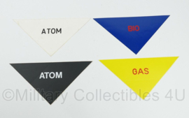 Defensie afzetting stickers Bio Atom Gas set - 27,5 x 14 cm - origineel