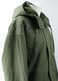 Franse leger parka met voering groen - maker J. Veyrier Paris - maat 104L - licht gedragen - origineel