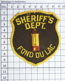 Embleem  Amerikaanse Sheriffs Dept. Fond Du Lac - 9,5 x 8,5 cm - origineel