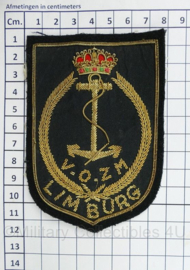 VOZM Limburg Vereniging voor Oudgedienden van de Zeemacht embleem - 11,5 x 8 cm - origineel
