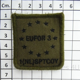 KLu Luchtmacht borst embleem - EUFOR 3 - 1 (NL)SPTCOV - met klittenband - afmeting 5 x 6 cm - Origineel