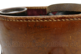 WO1 Britse verrekijker met lederen case - fabrikant Ross London Stereo Prism Binoculars power=6 - origineel