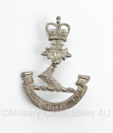 Canadese  cap badge Royal Military College of Canada - Queens Crown - 5 x 3,5 cm - origineel