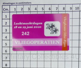 KLU Luchtmachtdagen 2010 Vliegoperation ID kaart -  origineel