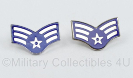 USAF US Air Force metalen collar insignia - 3 x 2 cm -  origineel