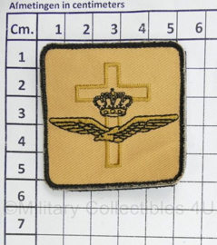 KLU Koninklijke Luchtmacht Veldpredikant/Aalmoezenier borstembleem - met klittenband - 5 x 5 cm - origineel