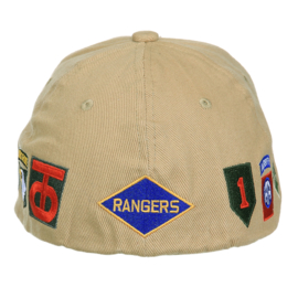 Baseball cap - D day uitvoering - met patches van alle divisies - Green, Khaki of Wolf grey