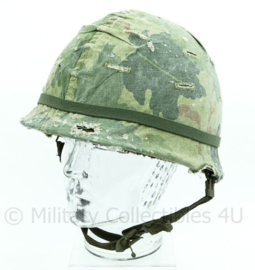 US Vietnam oorlog M1 helm met originele overtrek en liner - origineel