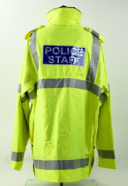 Britse Politie Police  POLICE STAFF fluor geel jack met portofoonhouders -  maat XL - origineel