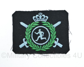 Defensie LO sport embleem op zwart  - 8,5 x 7 cm - origineel