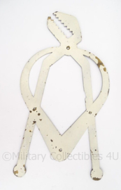 KL Technische Dienst metalen decoratie - 48 x 25,5 cm - origineel