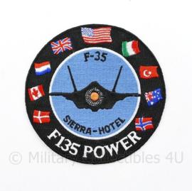 KLU Luchtmacht F35 Sierra hotel F135 Power embleem Joint Strike Fighter - diameter 10 cm - origineel