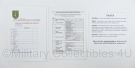 1 (German/Netherlands) Corps Explosive Ordnance Identification Guide documenten set - 14 x 10 cm - origineel