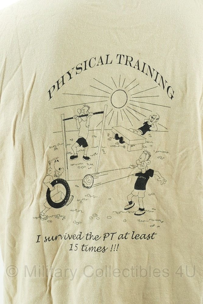 KL T-shirt ISAF Physical Training - maat Medium - gedragen - origineel