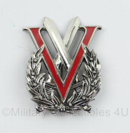 Defensie DT Vijfkamp insigne in Zilver - zeldzaam - 4,5 x 3,5 cm - origineel