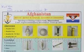 KL Afghanistan munitie herkenningsblad - origineel