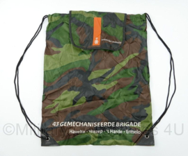 Defensie 43 MECHBAT 43 Gemechaniseerde Brigade rugzak camo - 48 x 39 cm - origineel