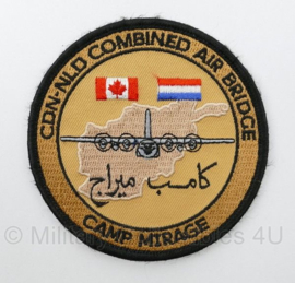 RNLAF Royal Netherlands Air Force CDN NLD Combined Air Bridge Camp Mirage Dubai met Hercules embleem met klittenband - diameter 9 cm - origineel