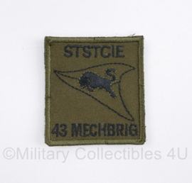 Defensie 43 MECHBRIG STSTCIE 43 Gemechaniseerde Brigade Staf en Stafverzorgingscompagnie borstembleem - met klittenband - 5 x 5 cm - origineel