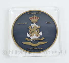 Defensie Wandbord Interservice Officiers club 's-Gravenhage - 13 x 13 x 1,5 cm - origineel
