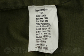 WO2 US WAC dames HBT jas en broek 2nd Lieutenant Medical Department - maat 36 - replica