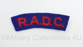 Britse leger RADC Royal Army Dental Corps shoulder title - 7,5 x 2,5 cm - origineel