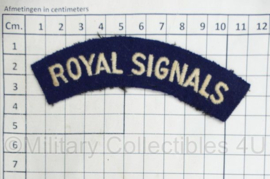 Britse leger Royal Signals shoulder title - 11 x 3,5 cm - origineel