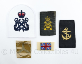 Britse Royal Navy embleem set - 5 delig - origineel