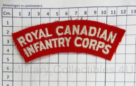 Canadese leger Royal Canadian Infantry Corps shoulder title - 12 x 5 cm - origineel