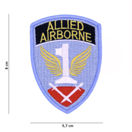 Embleem stof - First Allied Airborne Army - 8 x 5,7 cm