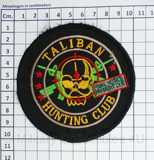 Taliban Hunting club embleem - 10 x 10 cm - origineel