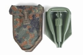 Moderne Bundeswehr klapschep met hoes - camo - origineel
