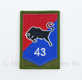 KL Nederlandse leger 43 Gemechaniseerde Brigade GVT embleem - met klittenband - 8 x 5,5 cm