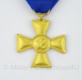 Wehrmacht 18 jaar trouwe dienst medaille - goud + lint