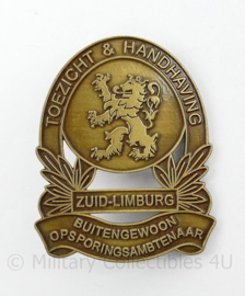 Brevet toezicht en handhaving Zuid Limburg buitengewoon opsporingsambtenaar - 6 x 5 cm - origineel