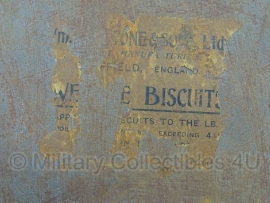 WO2 Britse Welfare Biscuit Box - met papieren label origineel