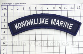 KM Koninklijke Marine straatnaam met klittenband - 12 x 4 cm