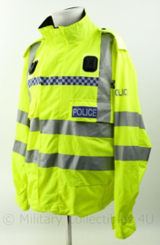 Britse Politie lightweight jacket High Visability met portofoon houders - nieuw met epauletten en met nr van agent - Large Regular - origineel