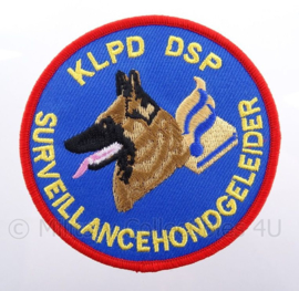 KLPD DSP Koninklijke Landelijke Politie Dienst embleem - "serveillance-hondenbrigade" - diameter 9 cm