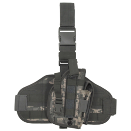 Molle been- en koppel paneel MET verwijderbaar universeel holster - ACU camo